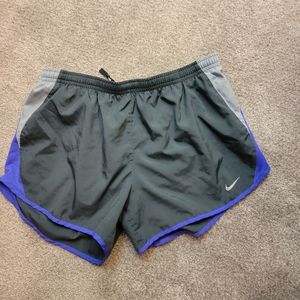 Grey and purple Nike shorts